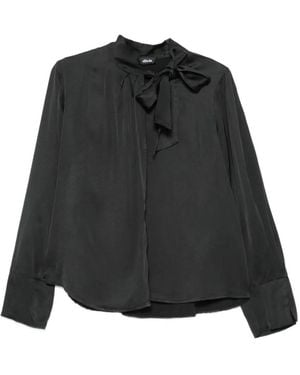 Dixie Blusa Con Fiocco A Maniche Lunghe - Nero
