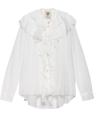 Aniye By Carmen Ruffled Top - White