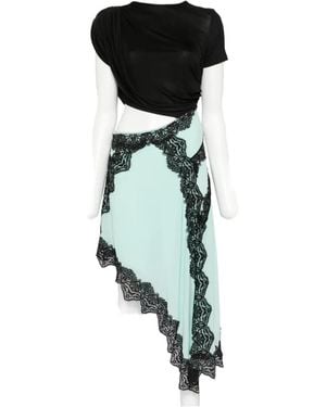 Christopher Esber Verve Lace-Trim Asymmetric Dress - Black
