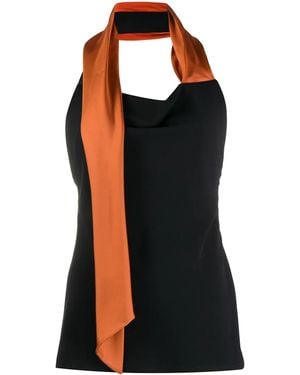 Ellery Scarf Detail Top - Black