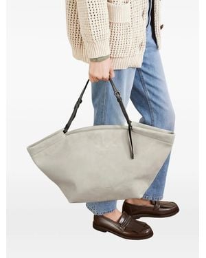Brunello Cucinelli Suede Tote Bag - Blue