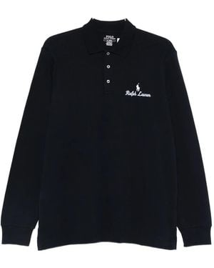 Polo Ralph Lauren Long-Sleeve Logo-Detail Polo Shirt - Black