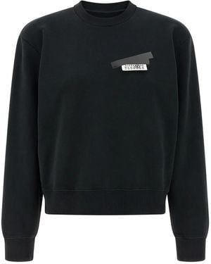 MM6 by Maison Margiela Brushed-Tape Detail Sweatshirt - Black