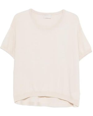 Hemisphere Short-Sleeve Knitted T-Shirt - White