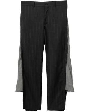 Comme des Garçons Pinstripe Trousers - Black
