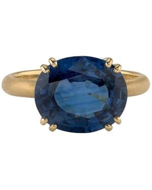 Irene Neuwirth Anillo Gemmy en oro amarillo de 18 ct con zafiro - Azul