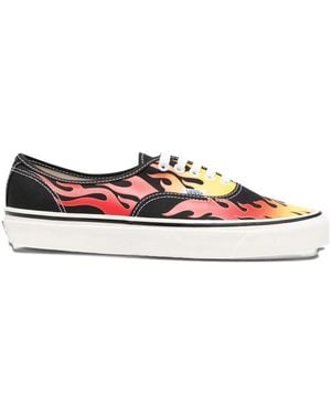 Vans Authentic 44 Dx Flame-Print Sneakers - Black