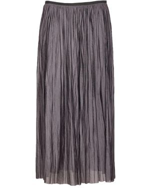 Roberto Collina Pleated Elasticated-Waist Midi Skirt - Purple