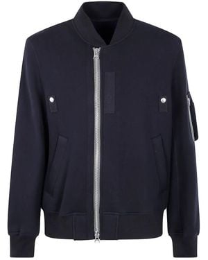 Sacai Zip-Fastening Pocket Bomber Jacket - Blue