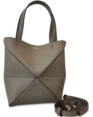 Loewe Mini Puzzle Fold Cross Body Bag - Brown