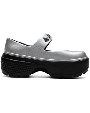 Crocs™ Studded Platform Loafers - White
