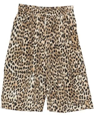N°21 Leopard-Print Shorts - Natural