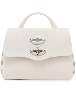 Zanellato Sbaby Postina Stud-Embellished Leather Mini Bag - White
