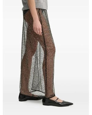 Samsøe & Samsøe Beaded Mesh Skirt - White