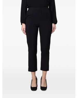 Hanita Turn-Up Cuff Pants - Black