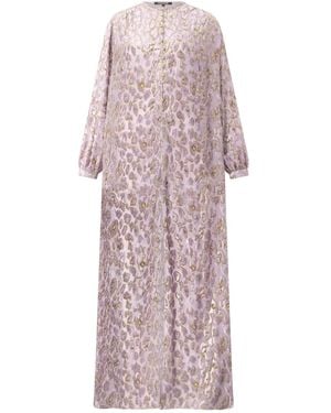 Roberto Cavalli Jaguar Skin-Print Maxi Dress - Pink