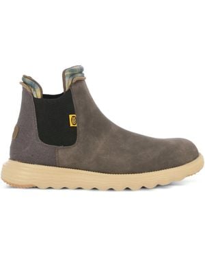 HEYDUDE Elastic-Panelled Chelsea Boots - Brown