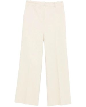 P.A.R.O.S.H. Corduroy Straight-Leg Trousers - Natural