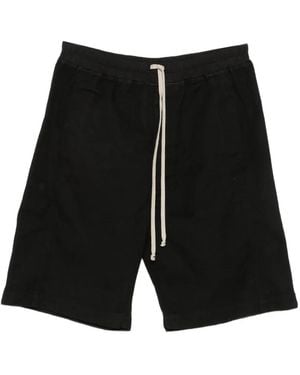 Rick Owens Bermudas Anchas - Negro