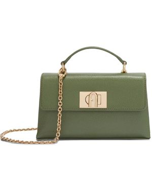 Furla 1927 chain-strap flap mini bag - Verde