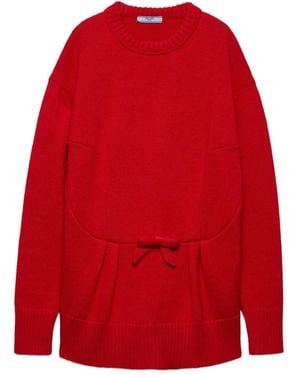 Prada Bow-detail Sweater - レッド