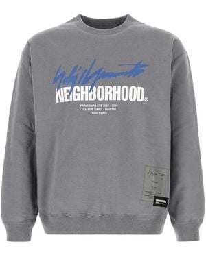 Yohji Yamamoto X Neighborhood Sweat-Shirt À Logo Imprimé - Gris