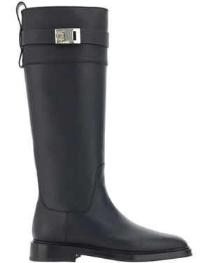 Ferragamo Buckle-Detailing Boots - Blue