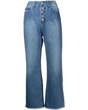 Michael Kors Selma High-Rise Cropped Jeans - Blue