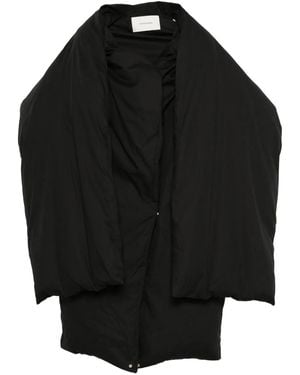 Entire studios Doona Scarf-Detail Padded Coat - Black