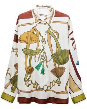 Dorothee Schumacher Ribbon-Print Silk Shirt - White