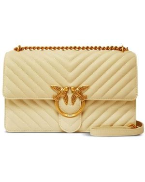 Pinko バードトリム ショルダーバッグ - ナチュラル