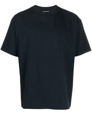 Balenciaga T-Shirt mit Logo-Print - Blau