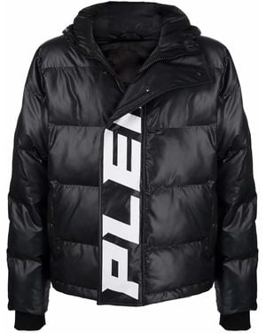 Philipp Plein Logo-print Hooded Padded Jacket - Black