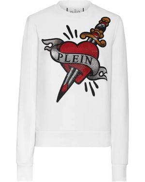 Philipp Plein Heart Sweatshirt - White