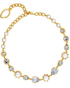 Oscar de la Renta Halsketting Verfraaid Met Kristallen - Metallic