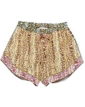 ALÉMAIS Pantalones Cortos Varna Con Estampado De Serpiente - Neutro