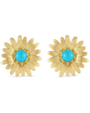 Tanya Farah Daisy Stud Earrings - Metallic