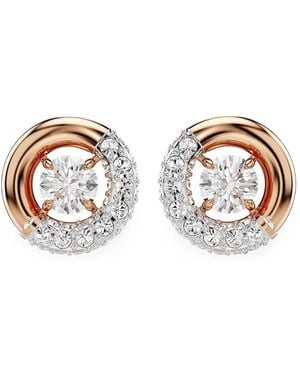Swarovski Crystal-Embellished Circular Earrings - Metallic