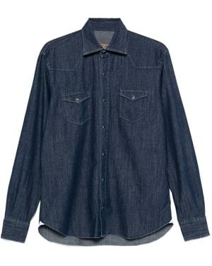 Barba Napoli デニムシャツ - ブルー