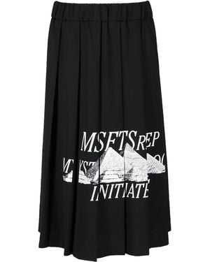 Msftsrep Jupe Plissée À Logo Imprimé - Noir