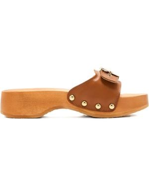 Scholl Pescura 45mm スタッズ サンダル - ブラウン