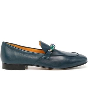 Madison Maison Crystal-Embellished Flat Loafers - Blue