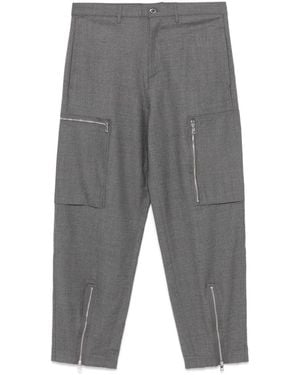 Michael Kors Stretch Zip-Up Cargo Pants - Gray