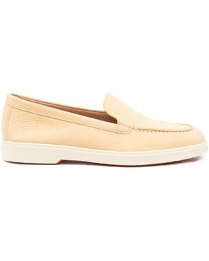 Santoni レザーローファー - ナチュラル