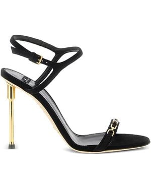 Elisabetta Franchi 110Mm Crystal-Embellished Sandals - Black