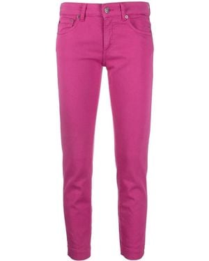 Dondup Vaqueros Capri Rose De Talle Bajo - Rosa