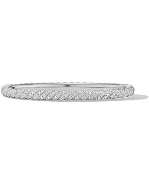 David Yurman Bracciale Rigido Sculpted Cable - Bianco