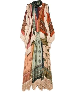 Zimmermann Valiant Paisley-Print Fringed Maxi Dress - Natural