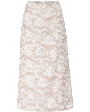 Silvia Tcherassi Falda midi Atira - Blanco