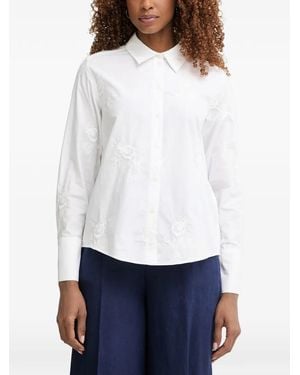 Pedro Del Hierro Madrid Embroidered Long-Sleeve Shirt - White